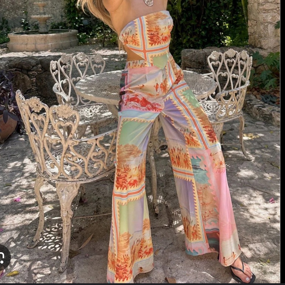 12th Tribe Kira Printed Pull On Pants
